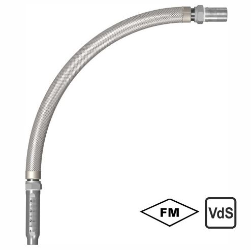 VICTAULIC CONECTOR FLEXIBLE AH3 CON MALLA INOX ROCIADOR 1220MM SIN SOPORTE