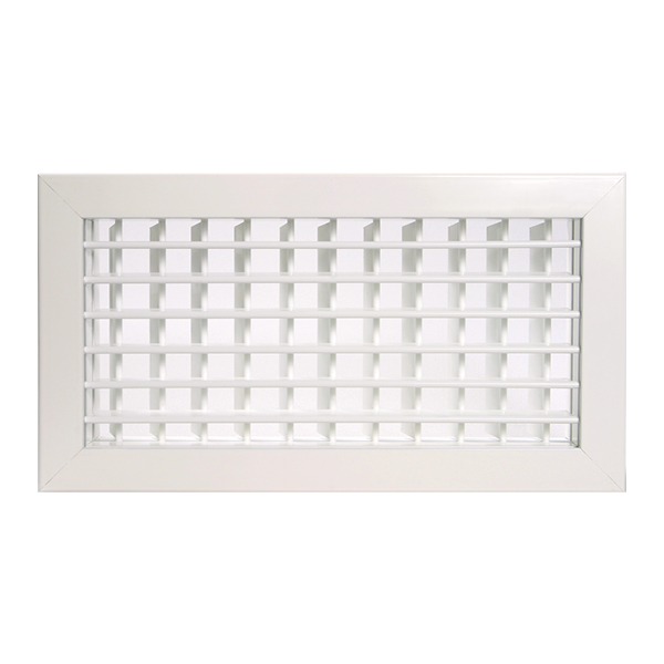 AIRZONE REJILLA DOBLE DEFLEXION HORIZONTAL - VERTICAL DE IMPULSION RDHV  500 X 500 CLIP BLANCA SIN REGULACION