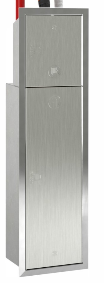 BIE 25-20 OCULTA ENOX 2 CON ARMARIO EXTINTOR 916X230X190mm INOX