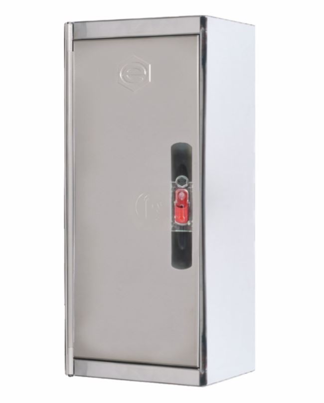 ARMARIO EXTINTOR AREX I6 610x270x200mm RAL3000 PUERTA CIEGA INOX CERRADURA